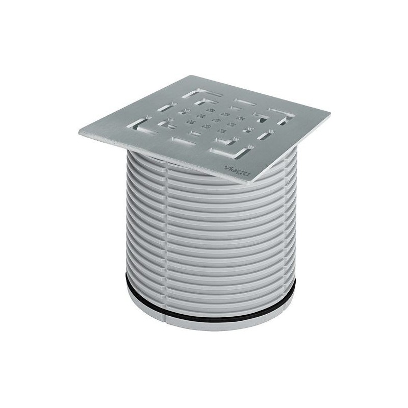 Viega rehausse + grille 15x15 cm inox