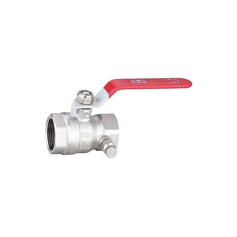 Robinet à bille passage integral avec purgeur FF 3/4"