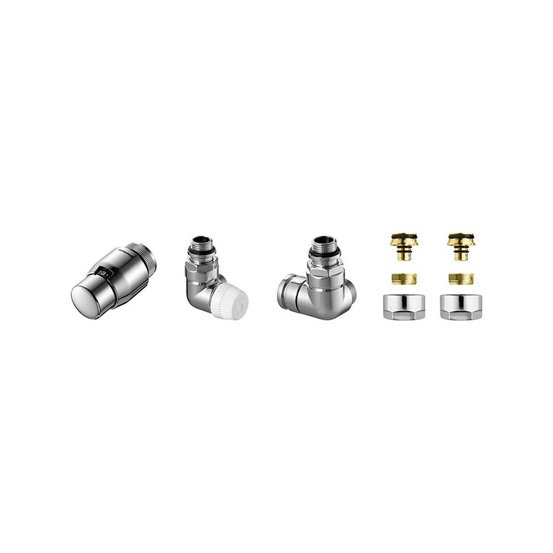 Honeywell set design double équerre droite chrome M24-16x2