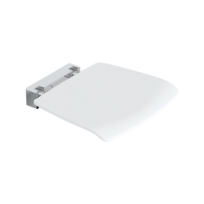 Siège relevable avec set de fixation paspartoe blanc-chrome