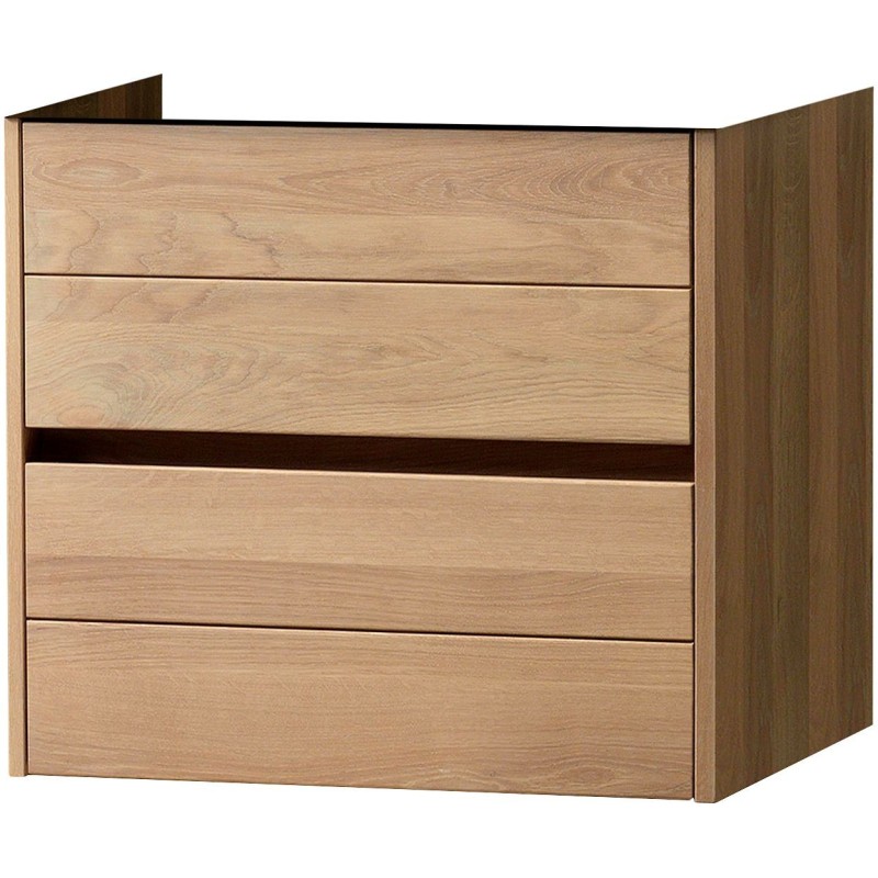 Sous meuble Combo massif/molto 2tiroirs 70cm chêne