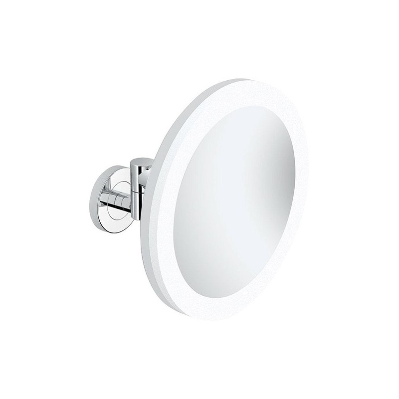 Miroir grossissant + éclairage LED hold