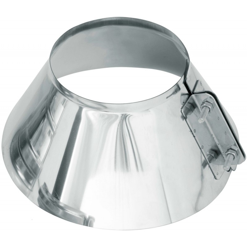 Uniflow collerette de solin 80/125mm inox/pp