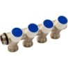 Uni collector 4/4" - 4xEC3/4 avec robinets d'arrêt