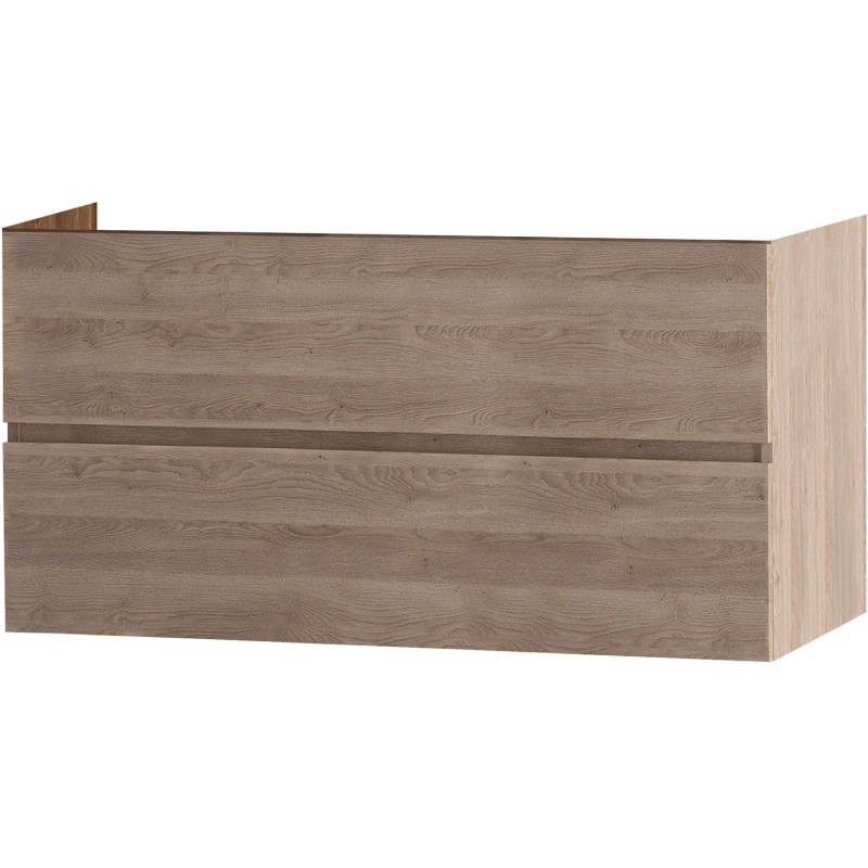 Sous meuble Molto 2 tiroirs 120cm chêne nature