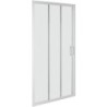 Porte coulissante en 3 pièces Step 75-79 H190 aluminium-clair