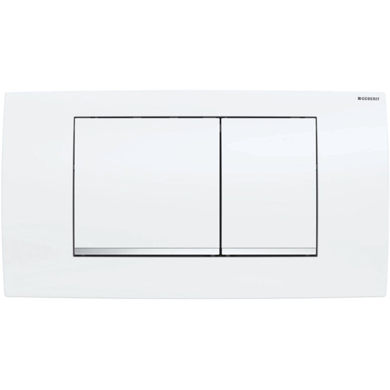 Geberit plaque de commande Twinline30 2 touches blanc