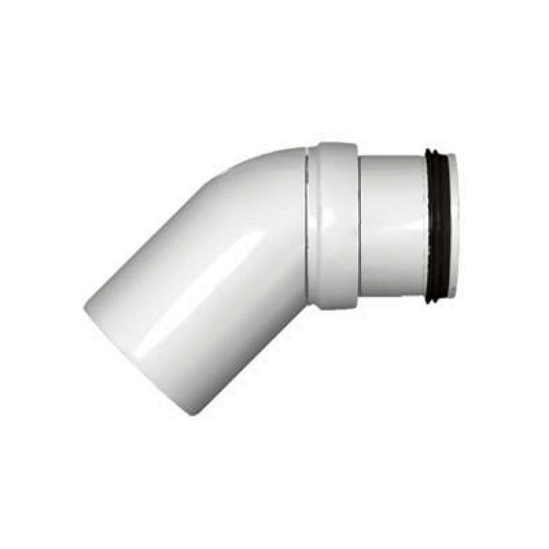 Pipelife coude PP 45° MF 40mm blanc