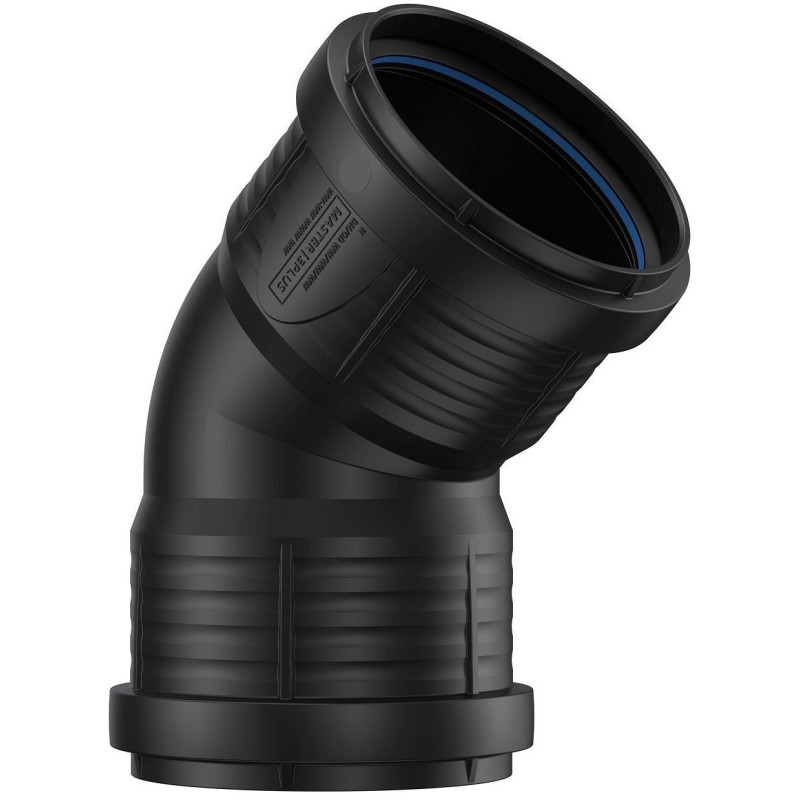 Pipelife coude PP 45°FF 75mm noir