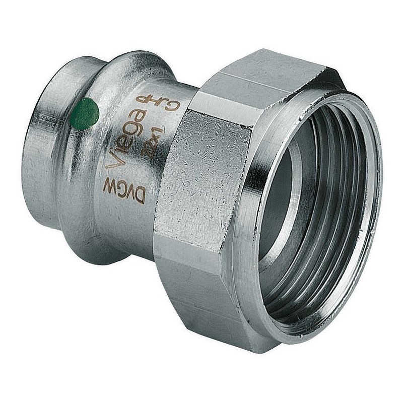 Viega demi raccord 4/4"F-22mm Sanpress inox