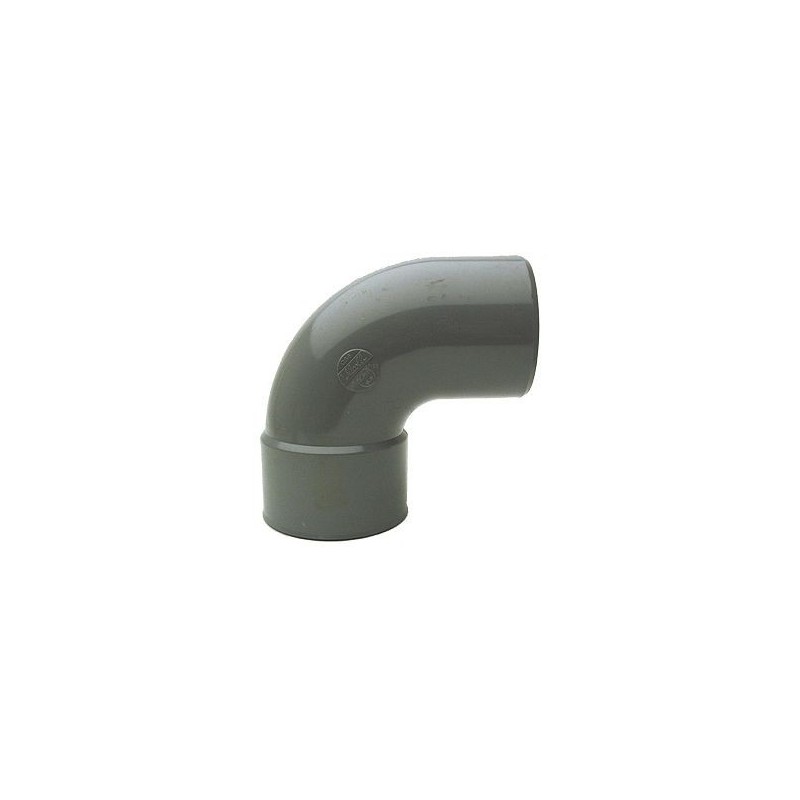Nicoll coude PVC KW 80mm 90° MF gris