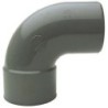Nicoll coude PVC KW 80mm 90° MF gris