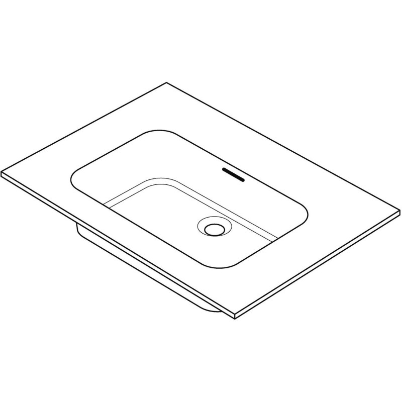 Tablette Combo/Molto/Puro 70x50cm solid blanc