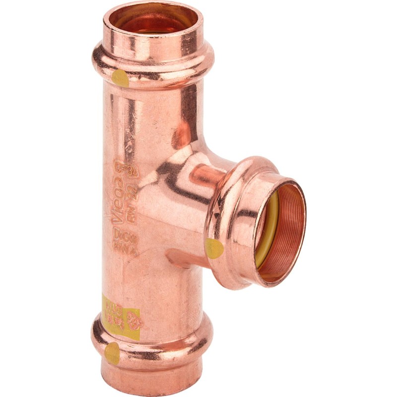 Viega T réduit 22-15-22mm Profipress gaz
