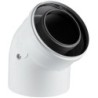 Uniflow coude concentrique 60/100mm 45° Alu/PP