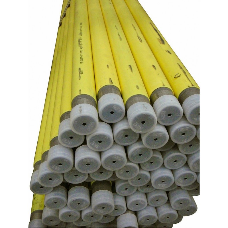 Tube de gaz acier Isoforte EN10255H PEjaune pour fillet 5/4"-DN32 42,4mm-4,0mm longueur 6m