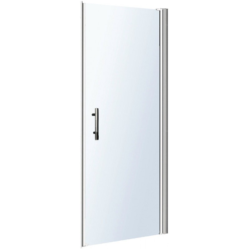 Porte pivotante Mistral niche:94-100/angle:96-102 H190 argent-satin