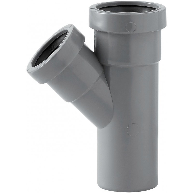 Eupen T de réduction PVC 45° 50- 40mm RA34B