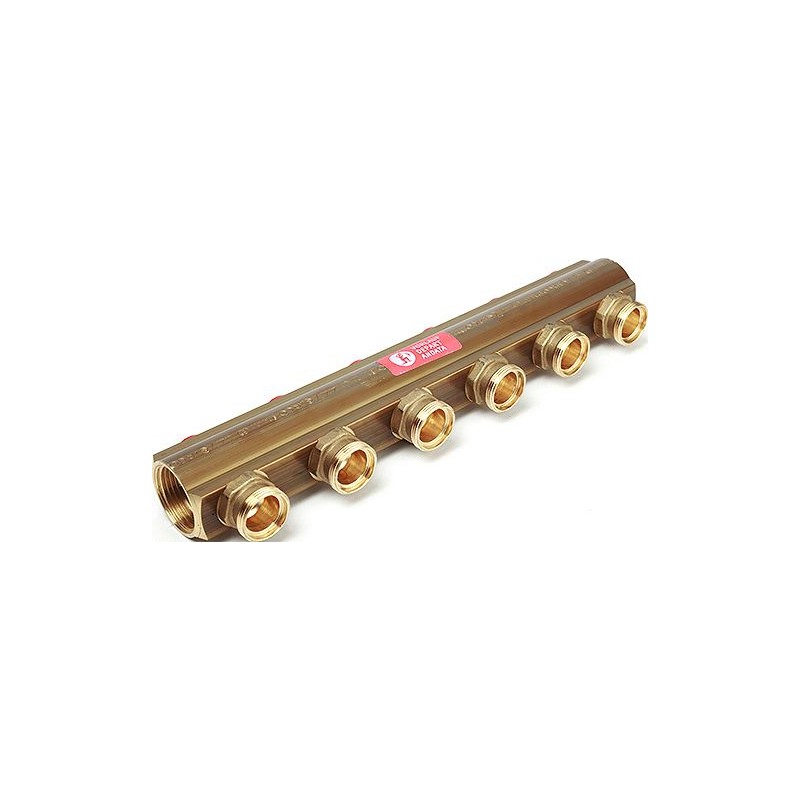 Giacomini collecteur + vanne de réglage 4/4"FF + mamelon 2x18AA