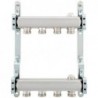 Kit collecteurs inox 4/4" - 4 x 3/4"ec avec purgeurs + fixation mural