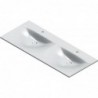 Lavabo Bizzy 120x50 cm marbre artificiel blanc