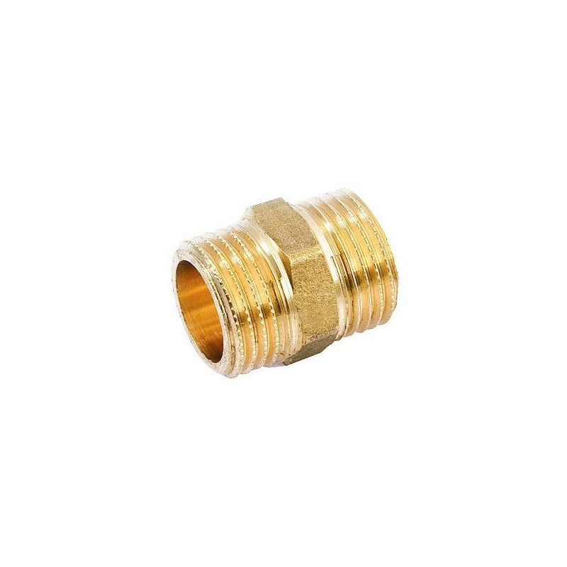 General Fittings mamelon double fileté laiton 1/8"M-1/8"M