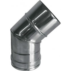 Coude 45° inox simple paroi...