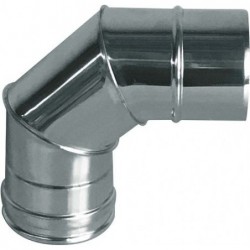 Coude 90° inox simple paroi...