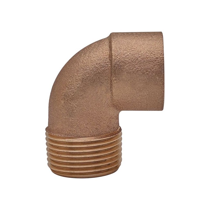 Coude à souder laiton 22mm 3/4"M