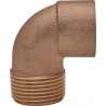 Coude à souder laiton 22mm 3/4"M