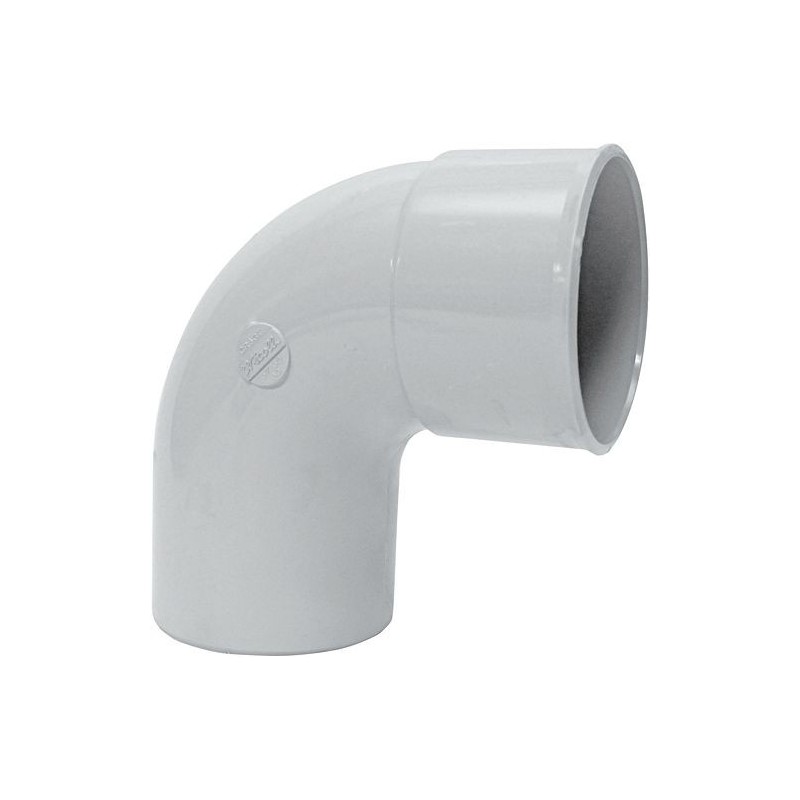 Nicoll coude pvc gris clair rond 87° 80mm