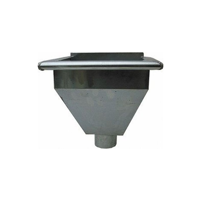 Cuvette avec ourlet zinc moignon ronde 80mm