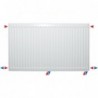 D-radiateur Uni.8 type 33 hauteur 500 longueur 1600 puissance 3320w
