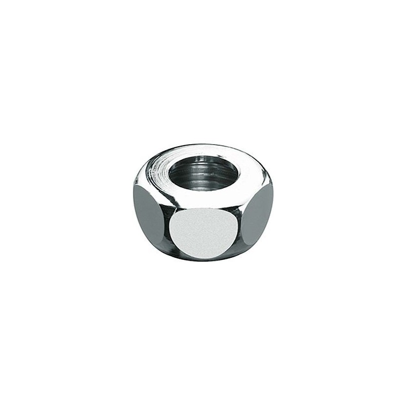 Ecrou fileté laiton 1/2"F-10mm chrome