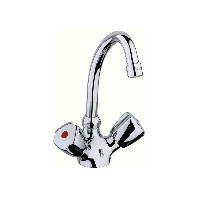 Kludi mélangeur de lavabo standard chaine bec mobile chrome