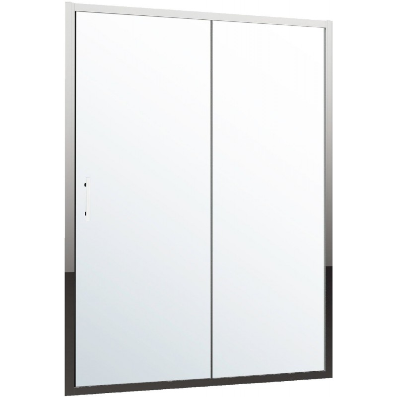 Porte coulissante twist 156-162 H195 chrome-clair