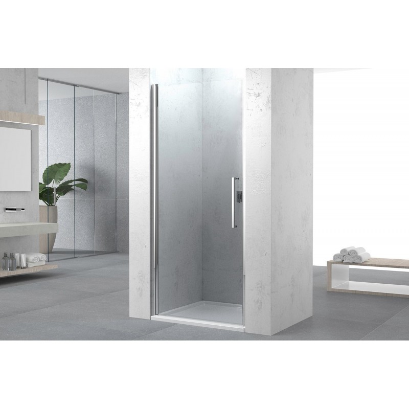 Porte pivotante niche swing 97-101 H200 chrome-clair