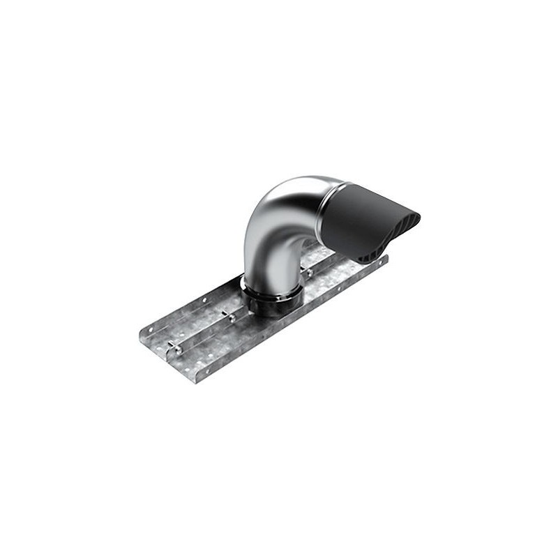 Uniflow couvre cheminée horizontale inox pp flex 80mm