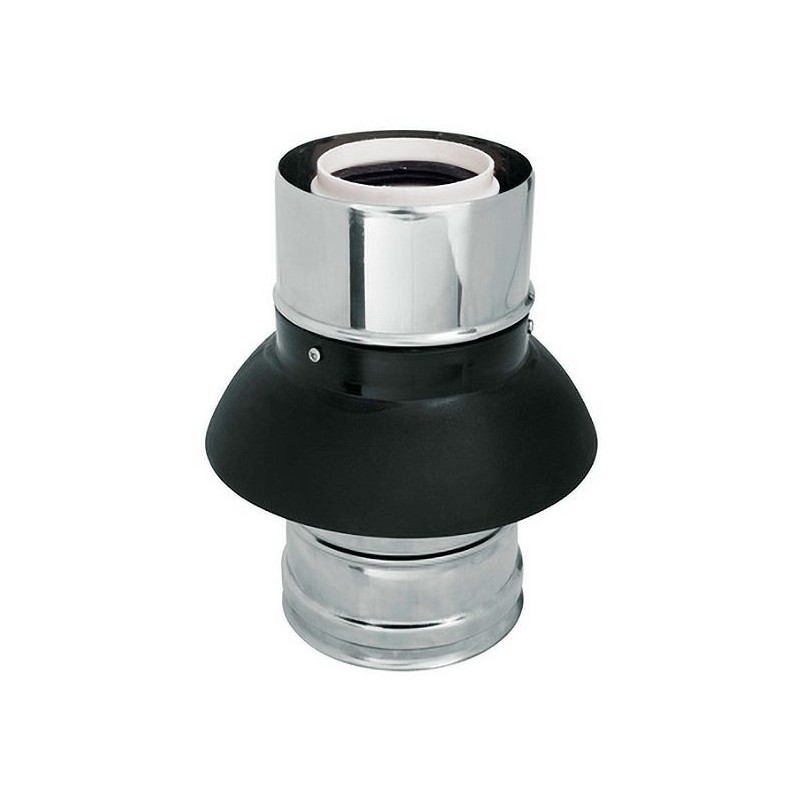 Uniflow élément amene d'air 80/125mm inox/pp