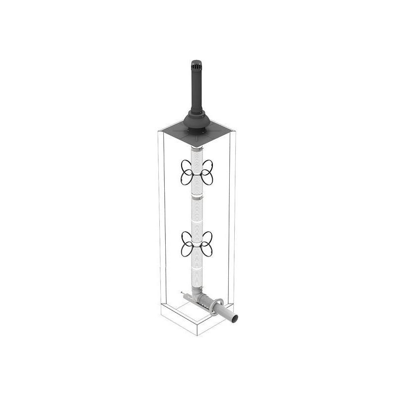 Uniflow kit accessoires pour flexible cheminée pp 80mm
