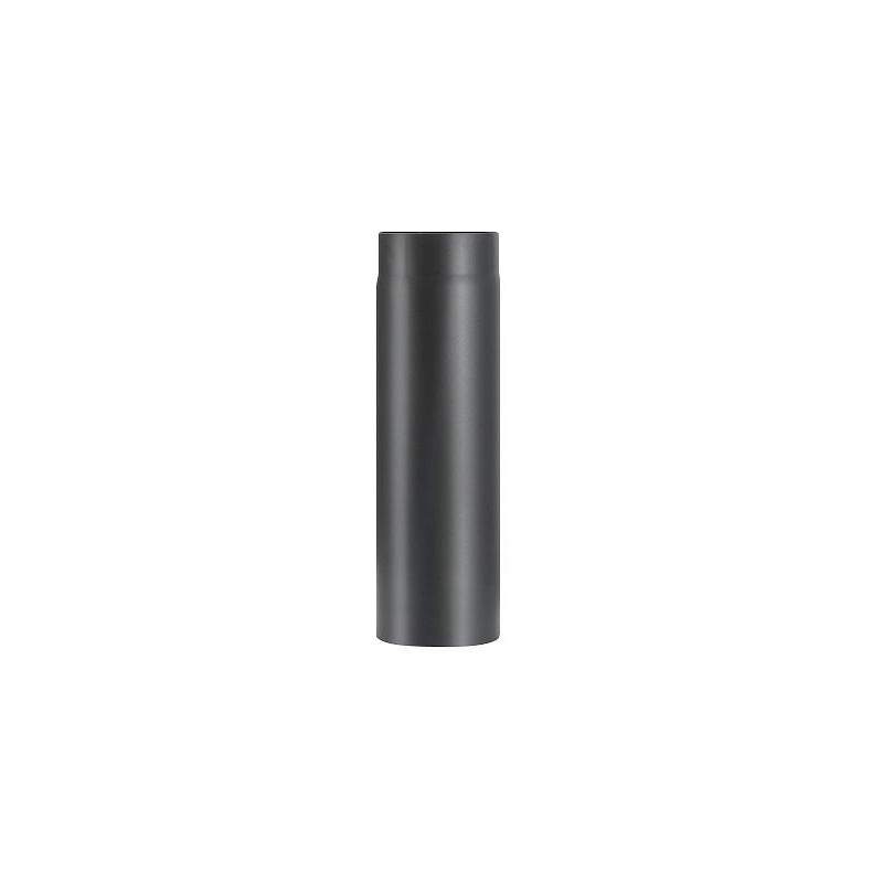 Buse de fumées en acier 0,5 metre 150mm-2mm noir